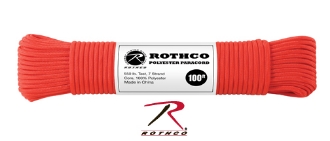 Picture of Red - 100 Foot - 5/32 Inch - Polyester Paracord