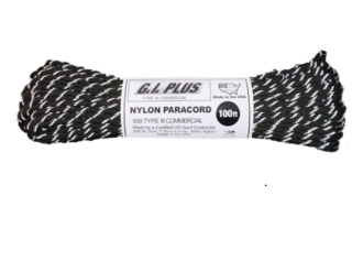 Picture of Black with Reflective Tracers - 100 Foot - 550 LB Type III Paracord
