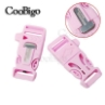 Baby Pink 3/4 Inch Whistle Buckle with Flint Fire Starter Escaper 