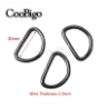 Black D-Ring 20mm (3/4 inch) Non Welded - Zinc Alloy
