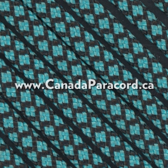 Neon Turquoise Diamonds - 100 Ft - 550 LB Paracord