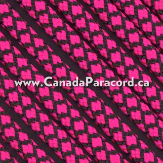Neon Pink Diamonds - 100 Ft - 550 LB Paracord