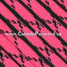Neon Pink with Black X - 50 Ft - 550 LB Paracord