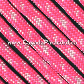 Neon Pink/White Camo - 100 Foot - 550 LB Paracord